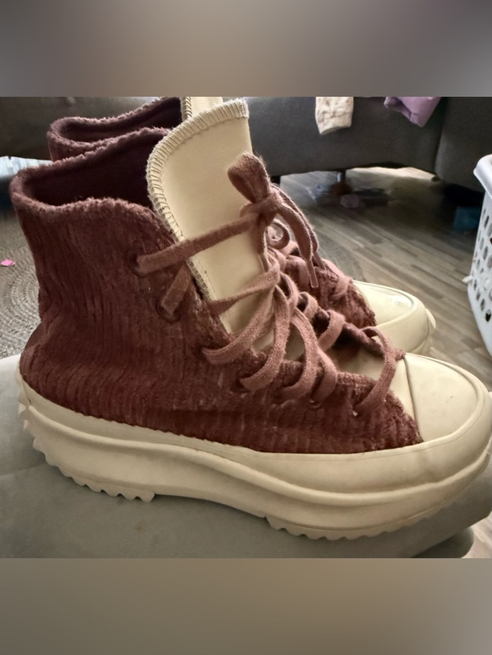 Converse Women Run Star Hike Cozy Utility Chunky Platform grey1